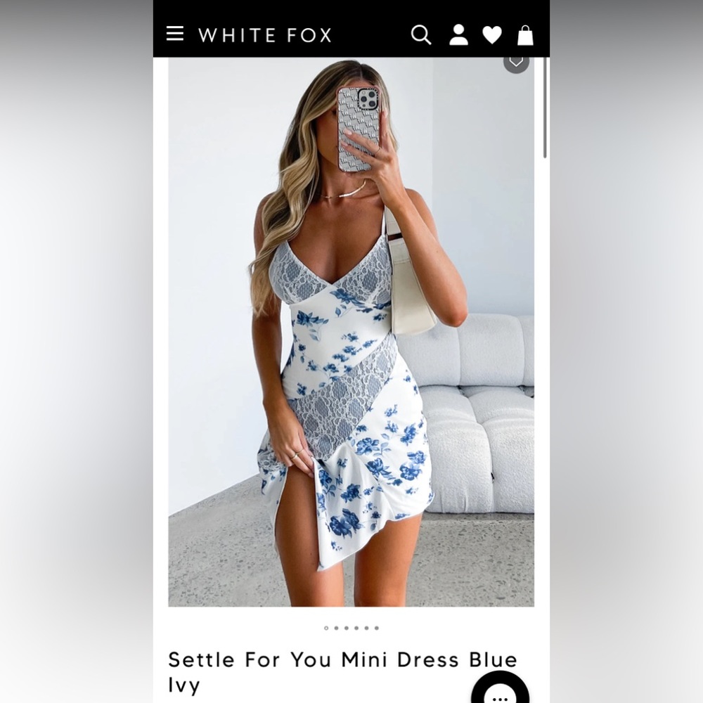 White Fox Boutique Blue Dress
